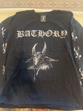 Underground Black Bathory Long Sleeve Band Tee